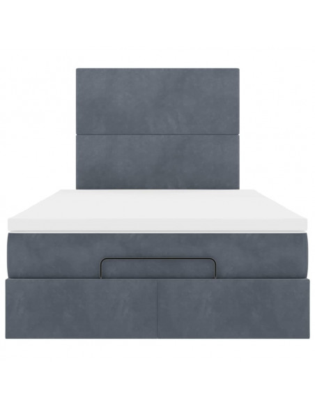 Struttura Letto Pouf con Materassi 80x200 cm Velluto