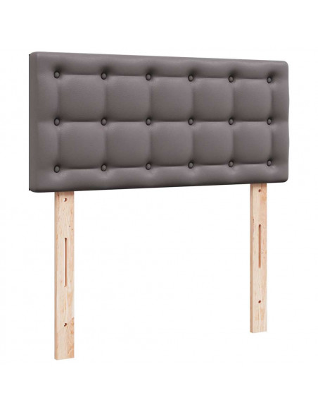 Pouf Letto con Materassi e LED Grigio 180x200cm Similpelle