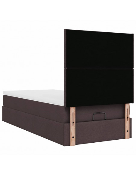 Struttura Letto Pouf con Materasso 100x200 cm in Tessuto