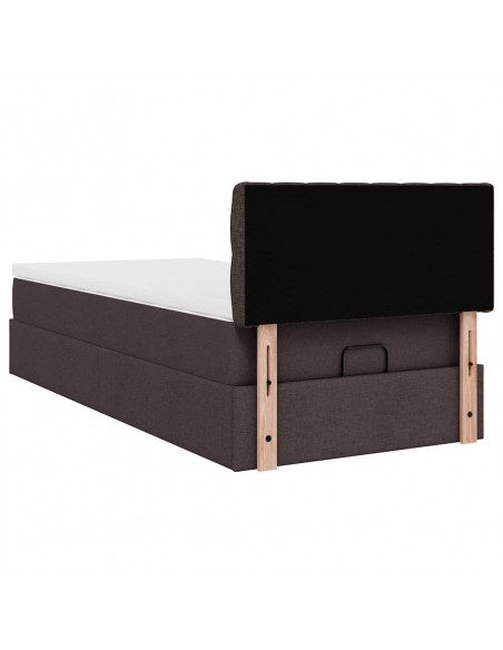 Struttura Letto Pouf con Materasso 100x200 cm in Tessuto
