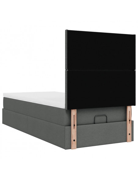 Struttura Letto Pouf con Materasso 100x200 cm in Tessuto