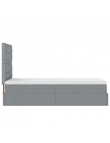 Struttura Letto Pouf con Materasso 100x200 cm in Tessuto