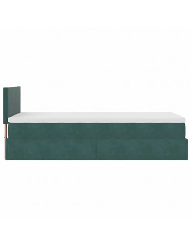 Struttura Letto Pouf con Materasso 100x200 cm Velluto