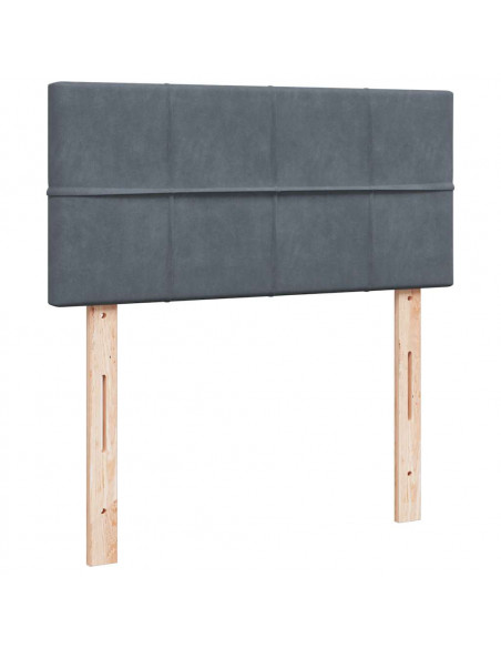 Struttura Letto Pouf con Materasso 100x200 cm Velluto