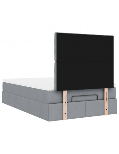 Struttura Letto Pouf con Materasso 120x190 cm in Tessuto