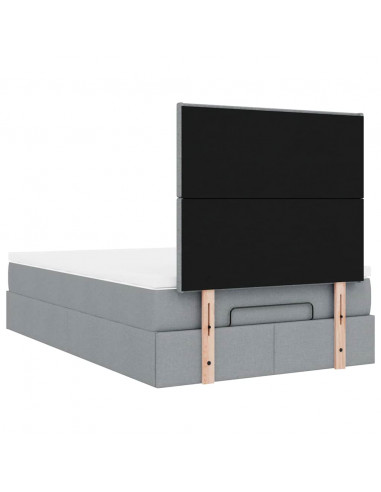 Struttura Letto Pouf con Materasso 120x190 cm in Tessuto