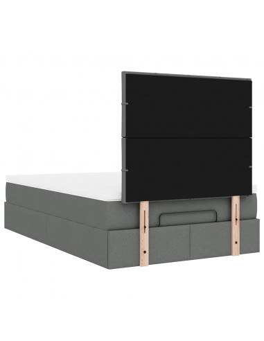 Struttura Letto Pouf con Materasso 120x200 cm in Tessuto