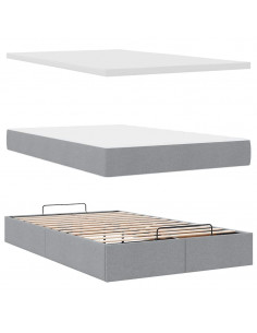 Struttura Letto Pouf con Materasso 120x200 cm in Tessuto