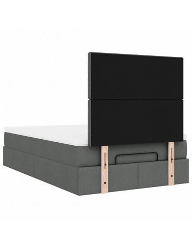 Struttura Letto Pouf con Materasso 120x200 cm in Tessuto