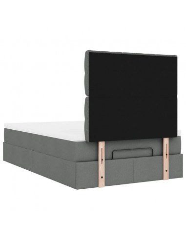 Struttura Letto Pouf con Materasso 120x200 cm in Tessuto