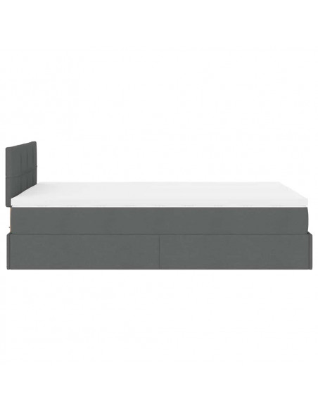 Struttura Letto Pouf con Materasso 120x200 cm in Tessuto