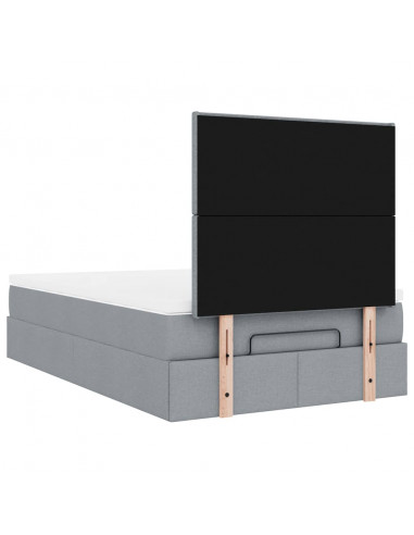 Struttura Letto Pouf con Materasso 120x200 cm in Tessuto