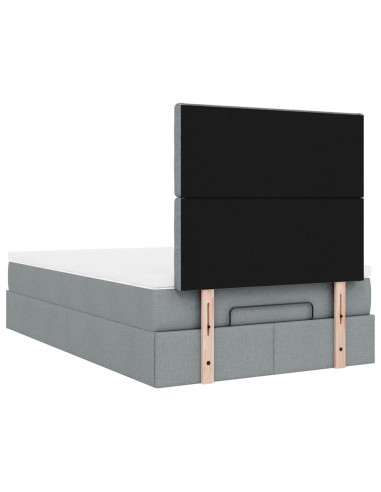 Struttura Letto Pouf con Materasso 120x200 cm in Tessuto