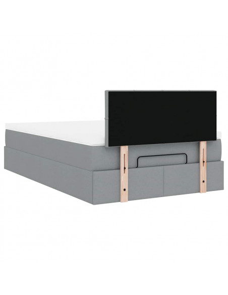 Struttura Letto Pouf con Materasso 120x200 cm in Tessuto