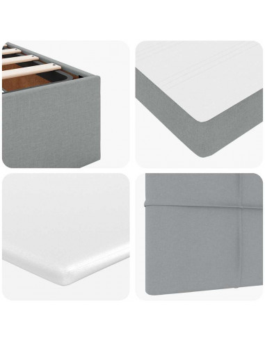 Struttura Letto Pouf con Materasso 120x200 cm in Tessuto