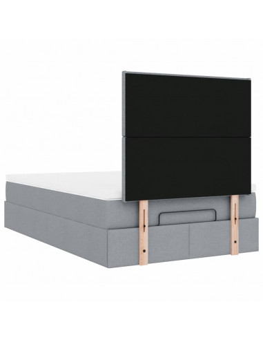 Struttura Letto Pouf con Materasso 120x200 cm in Tessuto