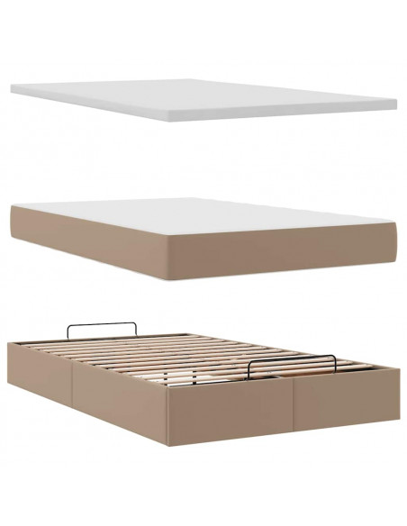 Struttura Letto Pouf con Materasso 120x200 cm Similpelle