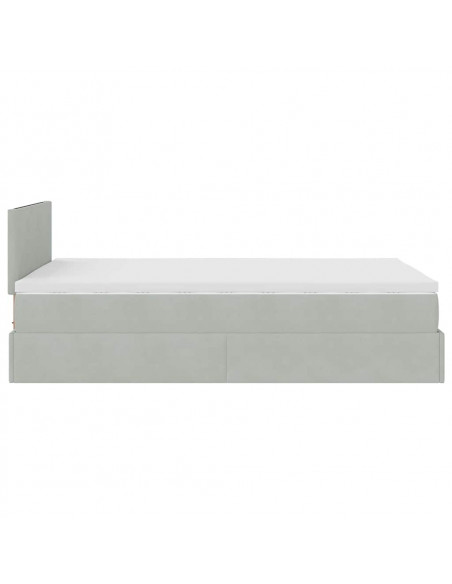 Struttura Letto Pouf con Materasso 120x200 cm Velluto