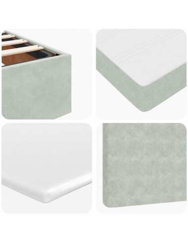 Struttura Letto Pouf con Materasso 120x200 cm Velluto