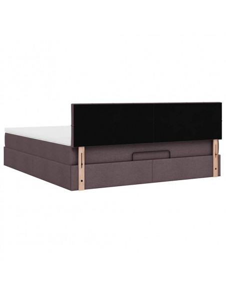 Struttura Letto Pouf con Materasso 180x200 cm in Tessuto