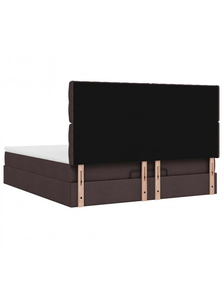 Struttura Letto Pouf con Materasso 180x200 cm in Tessuto