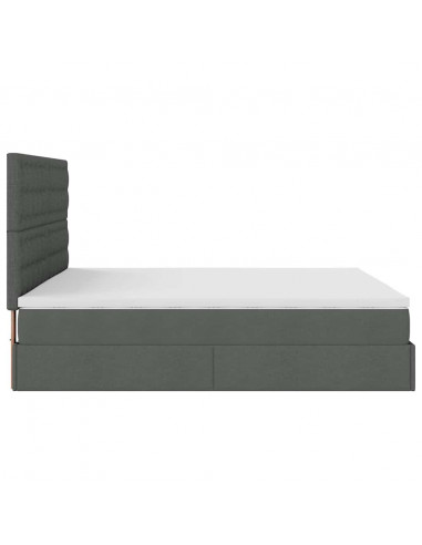 Struttura Letto Pouf con Materasso 180x200 cm in Tessuto