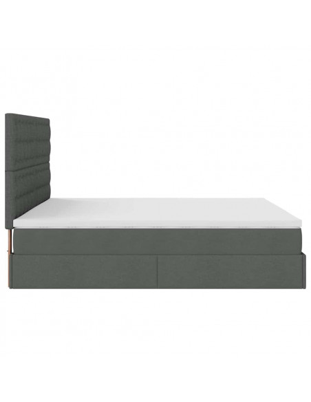 Struttura Letto Pouf con Materasso 180x200 cm in Tessuto