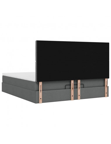 Struttura Letto Pouf con Materasso 180x200 cm in Tessuto