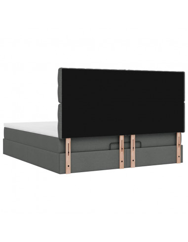 Struttura Letto Pouf con Materasso 180x200 cm in Tessuto