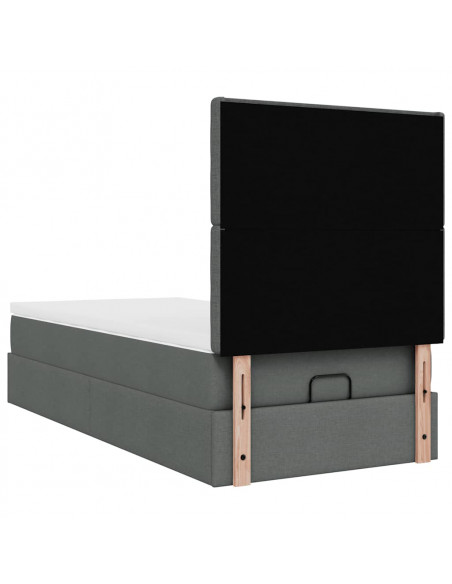Struttura Letto Pouf con Materasso 180x200 cm in Tessuto