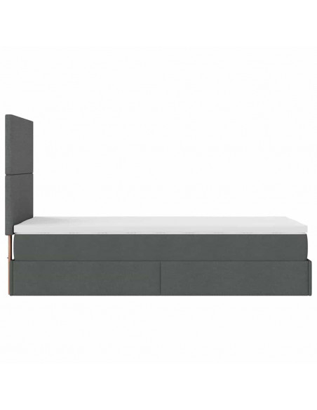 Struttura Letto Pouf con Materasso 180x200 cm in Tessuto