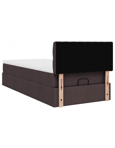 Struttura Letto Pouf con Materasso 80x200 cm in Tessuto