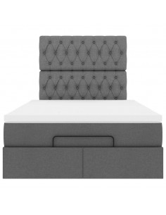 Struttura Letto Pouf con Materasso 80x200 cm in Tessuto 2