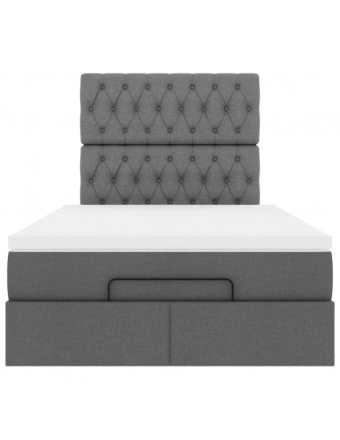 Struttura Letto Pouf con Materasso 80x200 cm in Tessuto