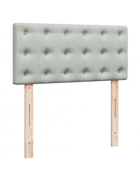 Struttura Letto Pouf con Materasso 80x200 cm in Velluto