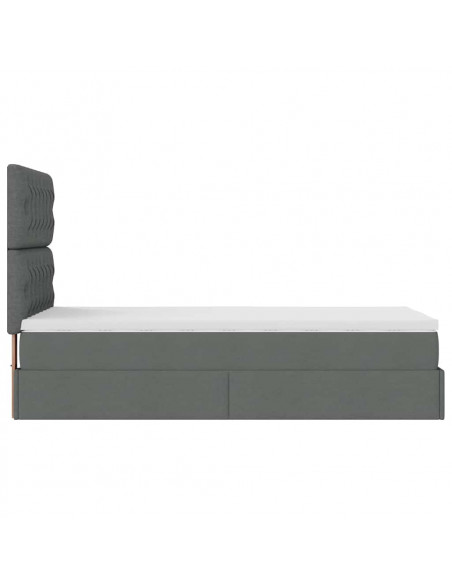 Struttura Letto Pouf con Materasso 90x190 cm in Tessuto