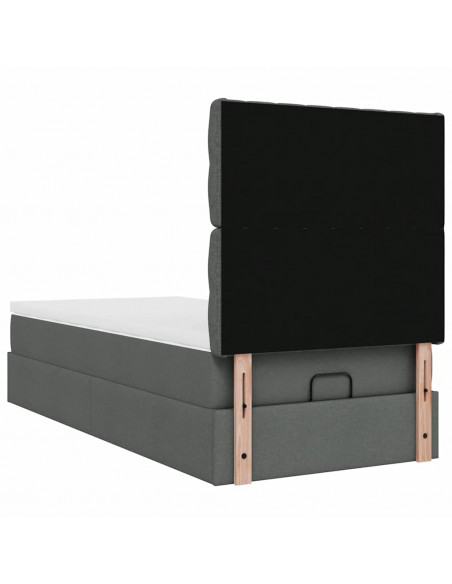 Struttura Letto Pouf con Materasso 90x190 cm in Tessuto