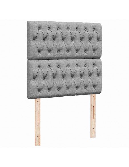 Struttura Letto Pouf con Materasso 90x200 cm in Tessuto