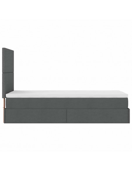 Struttura Letto Pouf con Materasso 90x200 cm in Tessuto