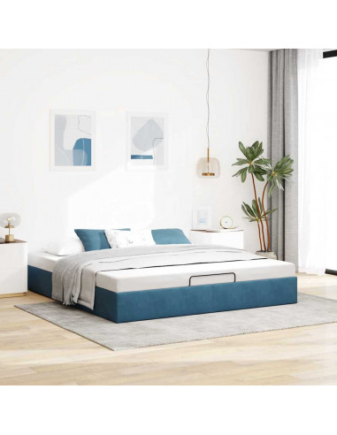 Struttura Letto Pouf senza Materasso 180x200 cm in Velluto