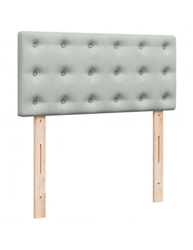 Struttura Letto Pouf con Materasso 90x200 cm in Velluto