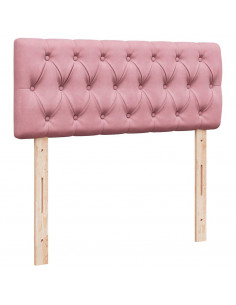 Pouf Letto con Materasso Rosa 120x190 cm Velluto 2