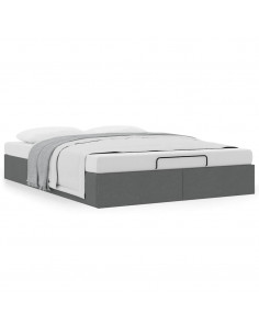 Struttura Letto Pouf senza Materasso 140x190 cm in Tessuto