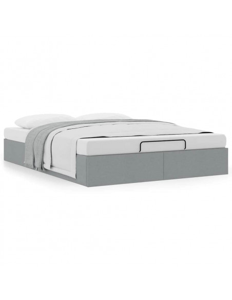 Struttura Letto Pouf senza Materasso 140x200 cm in Tessuto