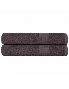 Asciugamani Sauna 2 pz Antracite 80x200cm 360g/m² 100% Cotone