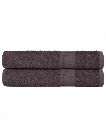 Asciugamani Sauna 2 pz Antracite 80x200cm 360g/m² 100% Cotone