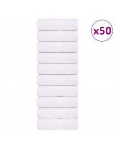 Asciugamani per Sapone 50 pz Bianco 30x30cm 360g/m² 100% Cotone