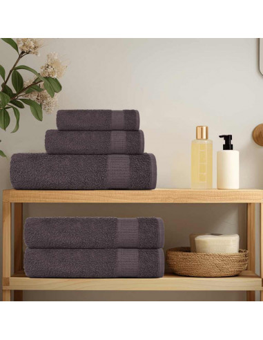 Asciugamani Ospiti 50 pz Antracite 30x50cm 360 g/m² 100% Cotone