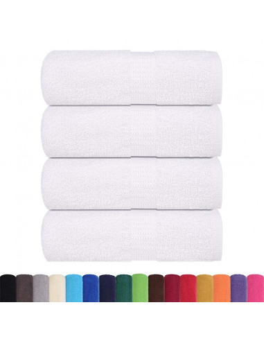 Asciugamani Ospiti 4 pz Bianco 30x50 cm 360 g/m² 100% Cotone