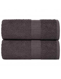 Asciugamani Ospiti 2 pz Antracite 30x50 cm 360 g/m² 100% Cotone